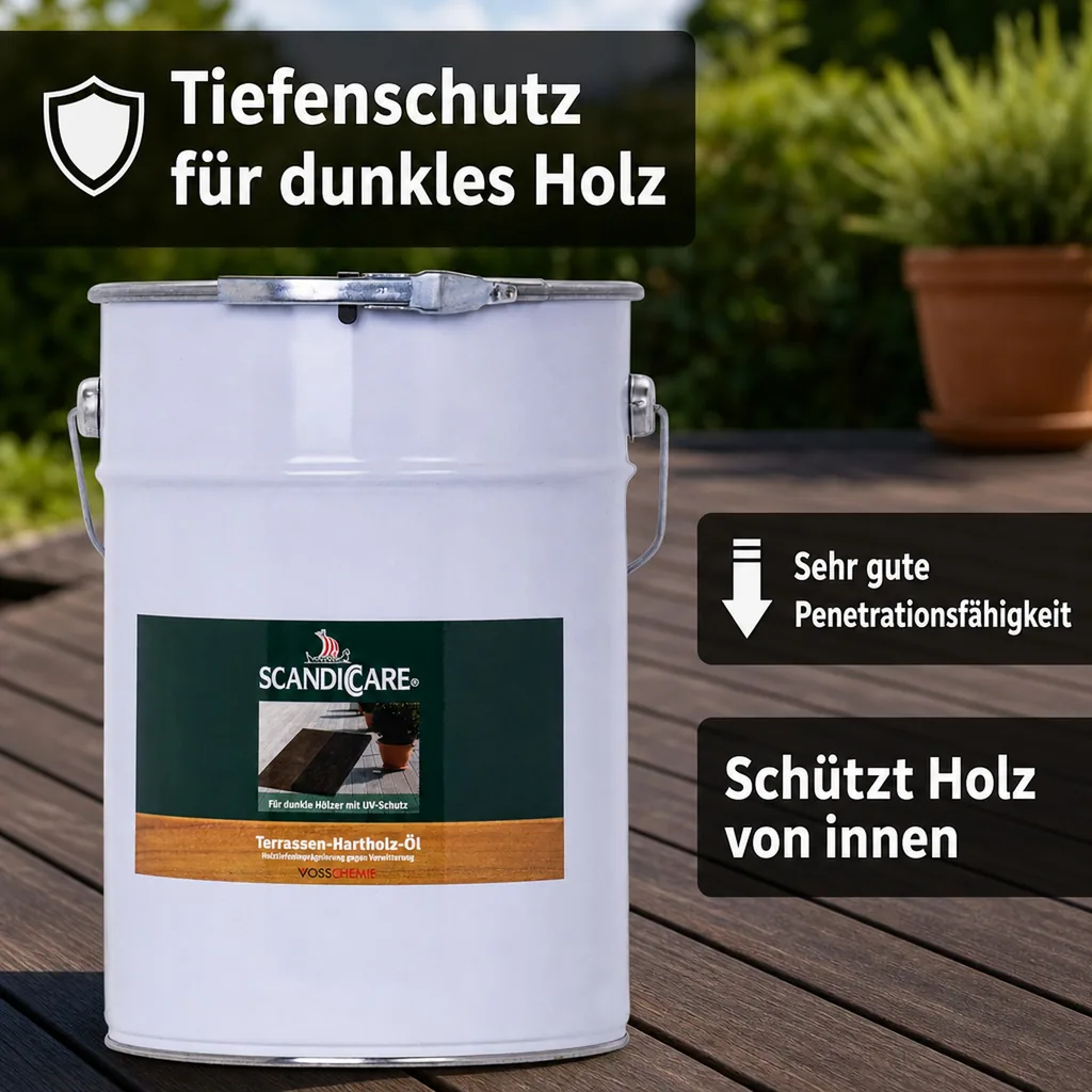 SC SCANDICCARE Terrassen Hartholz Öl 10 Liter