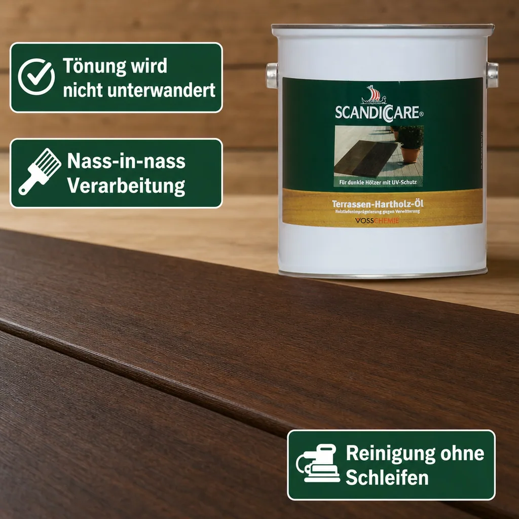 SC SCANDICCARE Terrassen Hartholz Öl 3 Liter