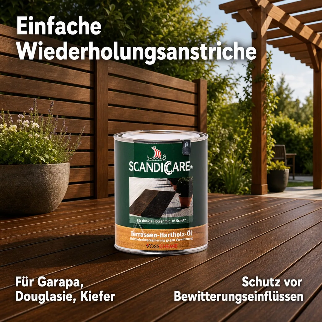 SC SCANDICCARE Terrassen Hartholz Öl 1 Liter
