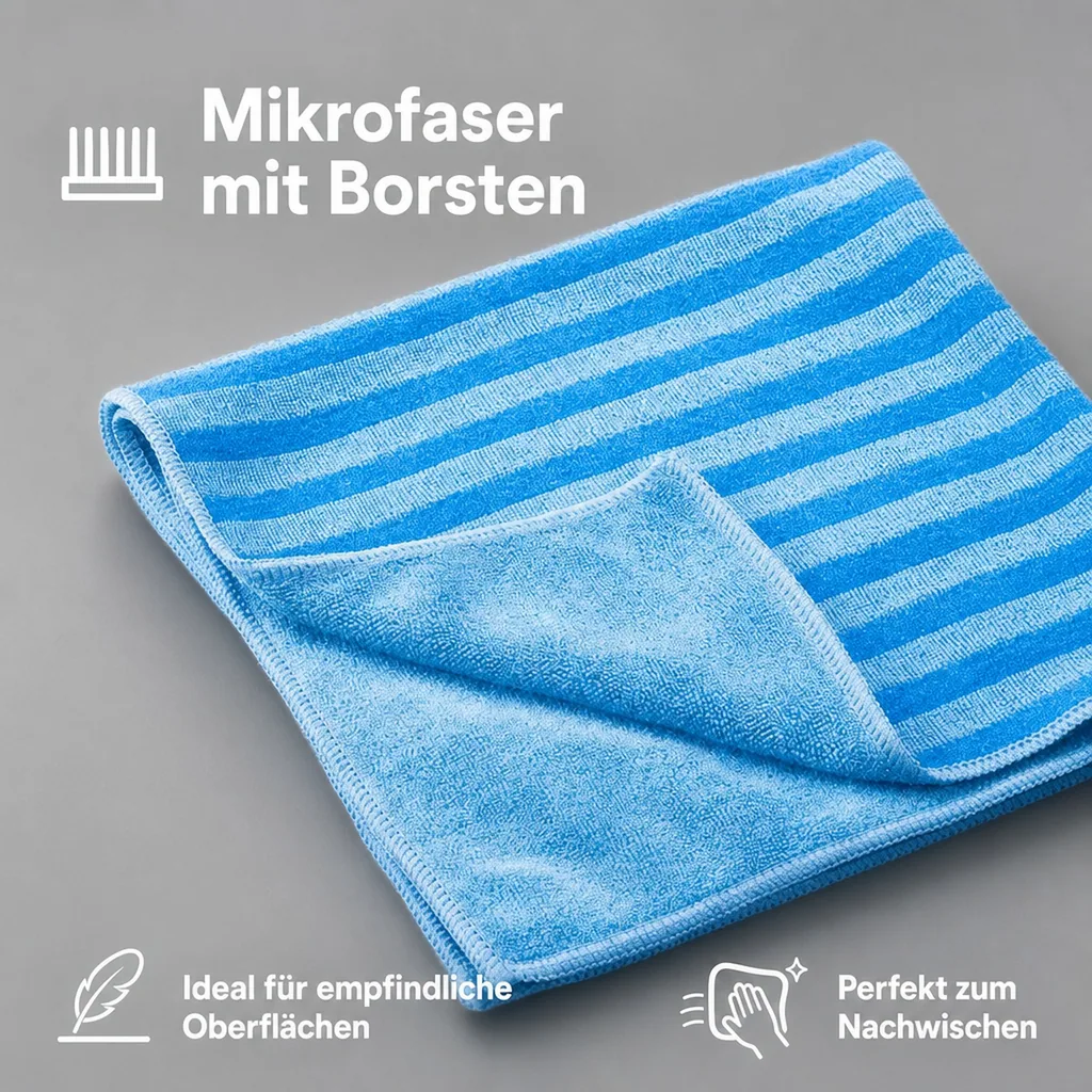 MEGA Clean Borstentuch 40 x 40cm blau 10 Stück Packung