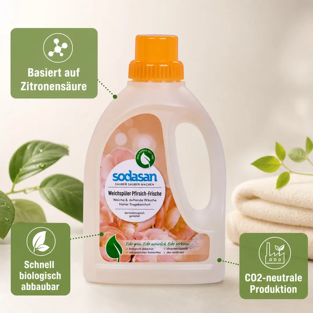 SODASAN Weichspüler Pfirsich Frische 750ml