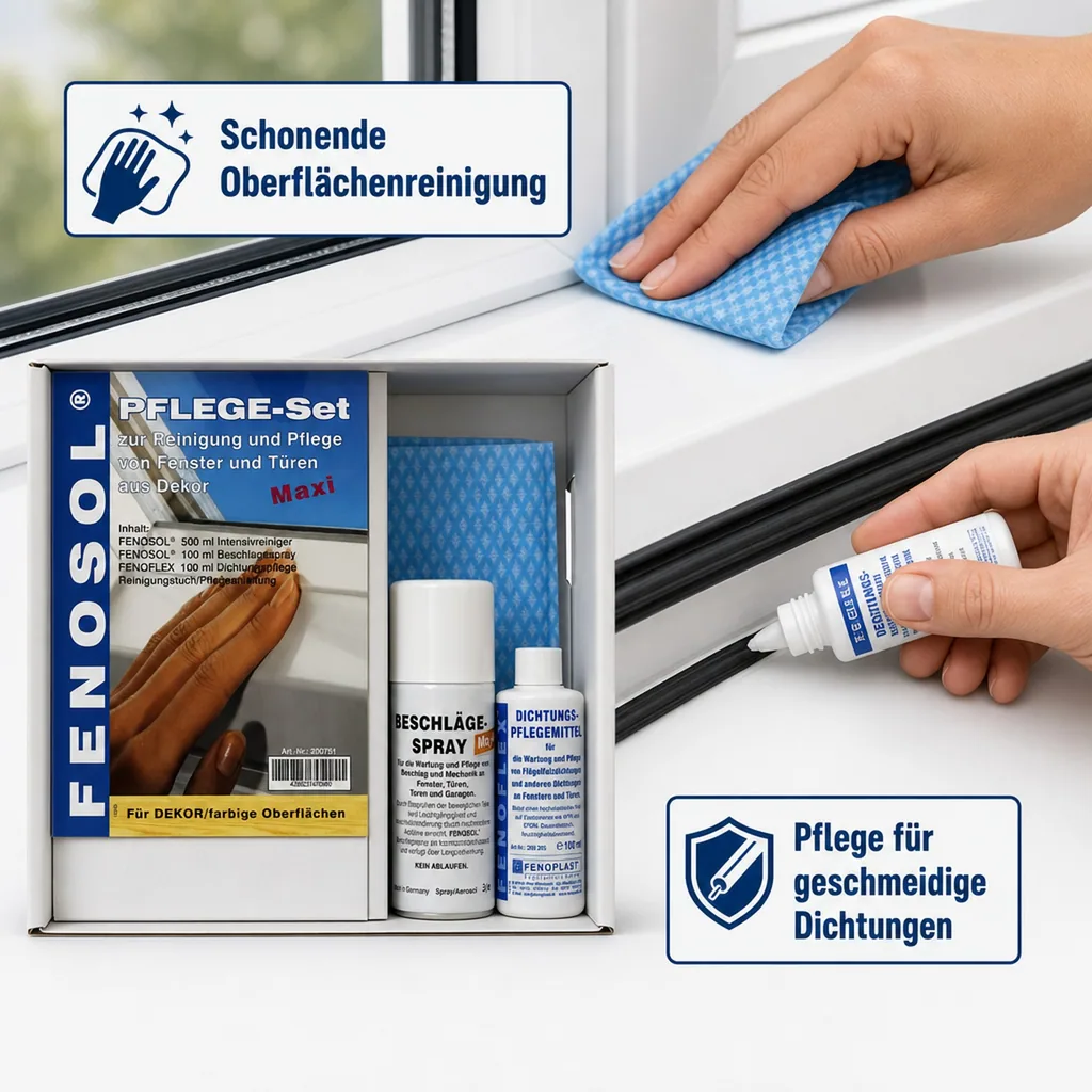 FENOPLAST Fenosol Pflege-Set für farbige Profile MAXI