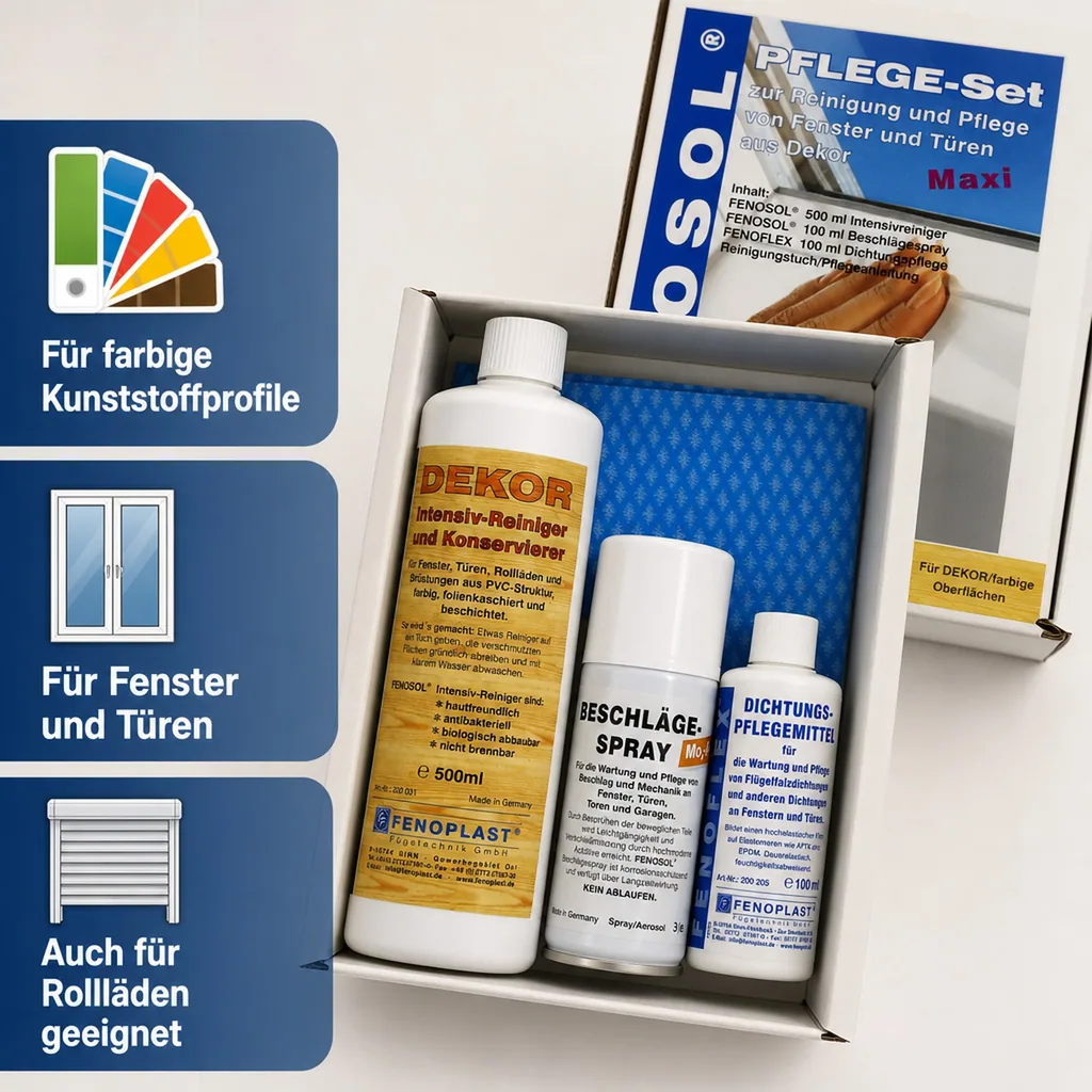 FENOPLAST Fenosol Pflege-Set für farbige Profile MAXI
