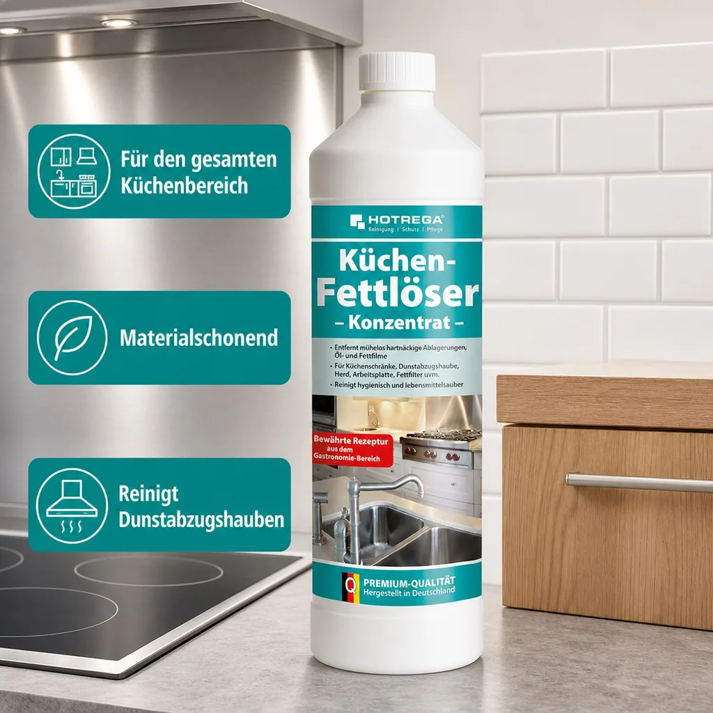HOTREGA Küchen Fettlöser 1 Liter Flasche Konzentrat