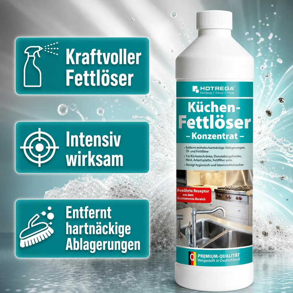 HOTREGA Küchen Fettlöser 1 Liter Flasche Konzentrat