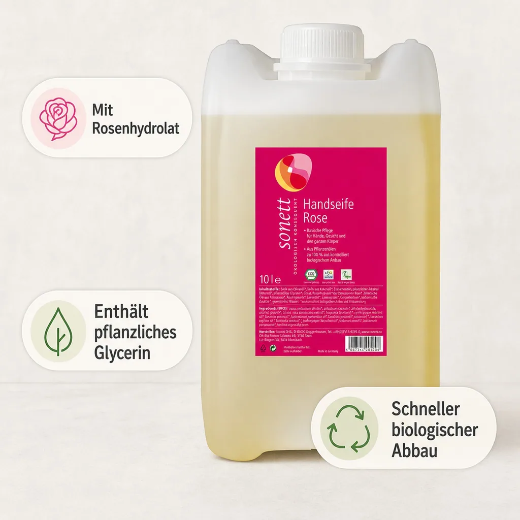 SONETT Handseife Rose 10 Liter