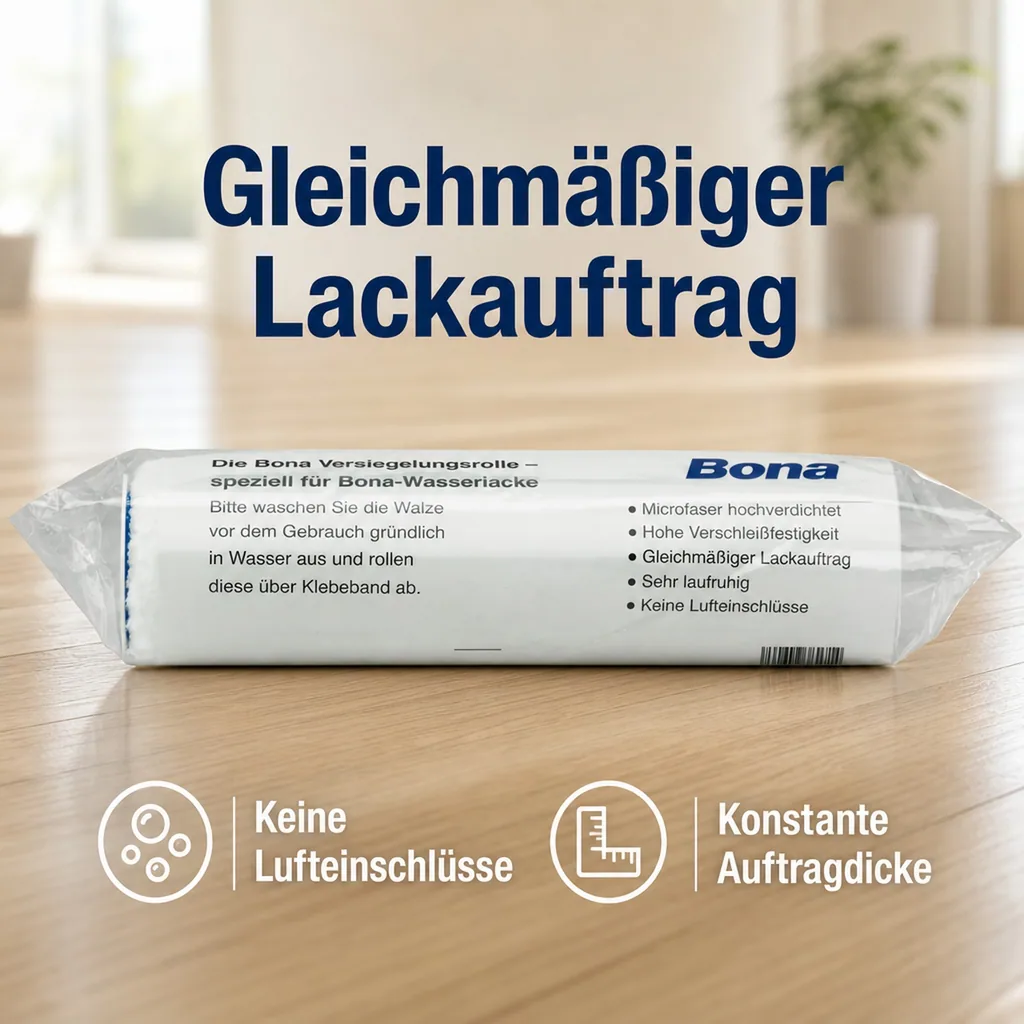 BONA Wasserlackrolle weiß Versiegelungsrolle 25cm Lackwalze 11mm