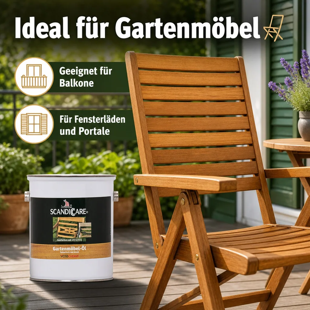 SC SCANDICCARE Gartenmöbelöl 3 Liter mit UV-Schutz