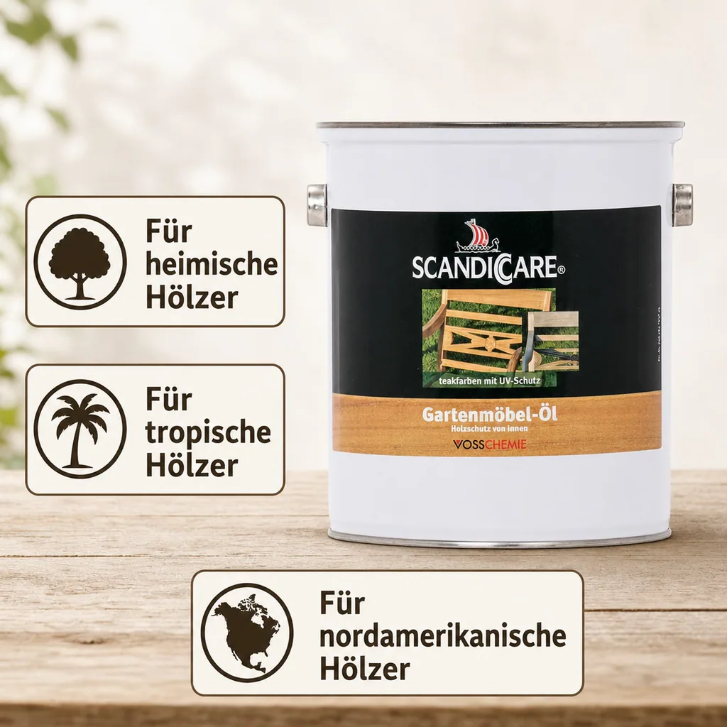 SC SCANDICCARE Gartenmöbelöl 3 Liter mit UV-Schutz