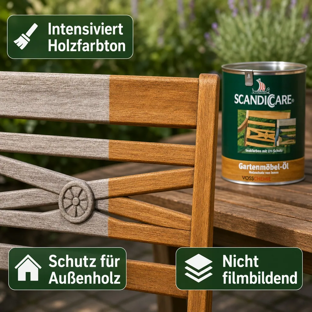 SC SCANDICCARE Gartenmöbelöl 1 Liter mit UV-Schutz