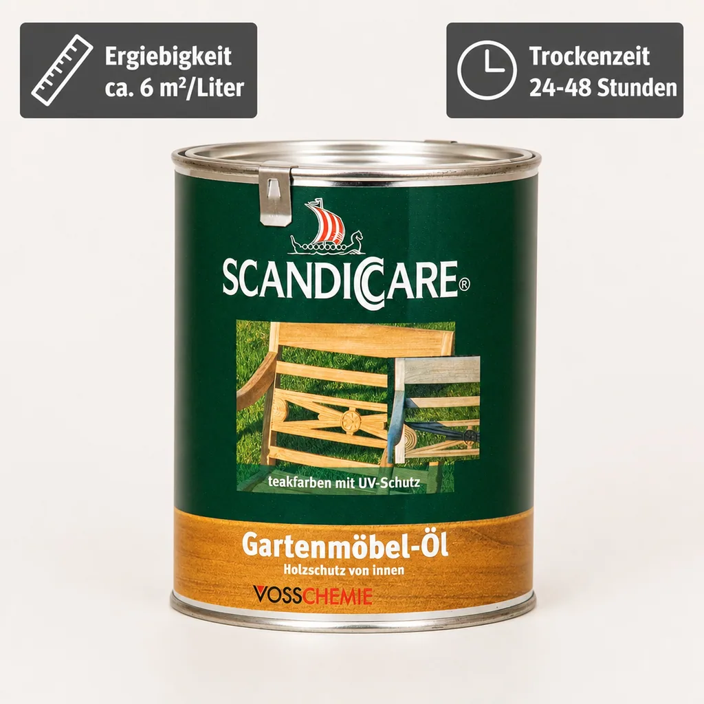 SC SCANDICCARE Gartenmöbelöl 1 Liter mit UV-Schutz