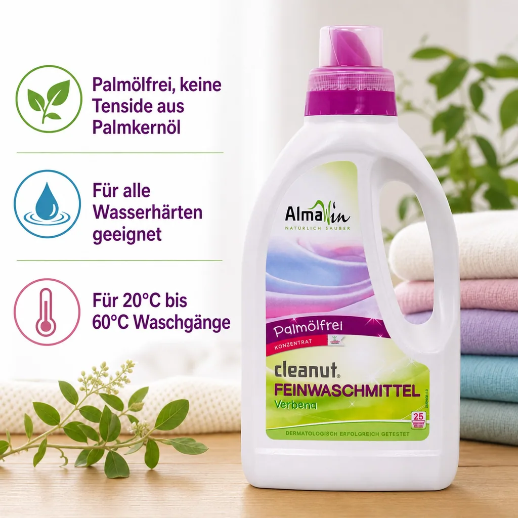 ALMAWIN Cleanut 750 ml Waschmittel für Feines und Buntes