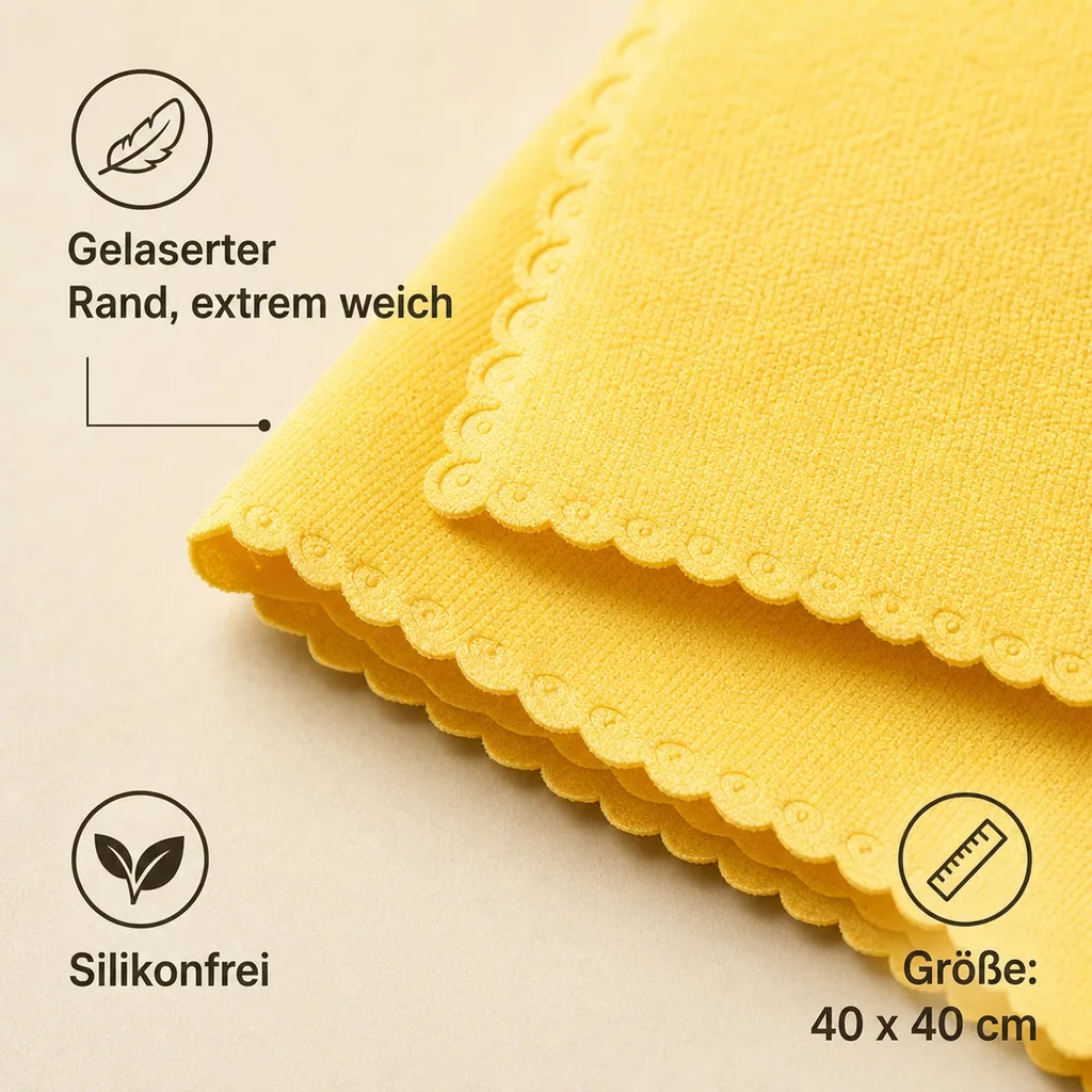 MEGA Clean Softtuch 40 x 40 cm gelb 10 Stück Packung