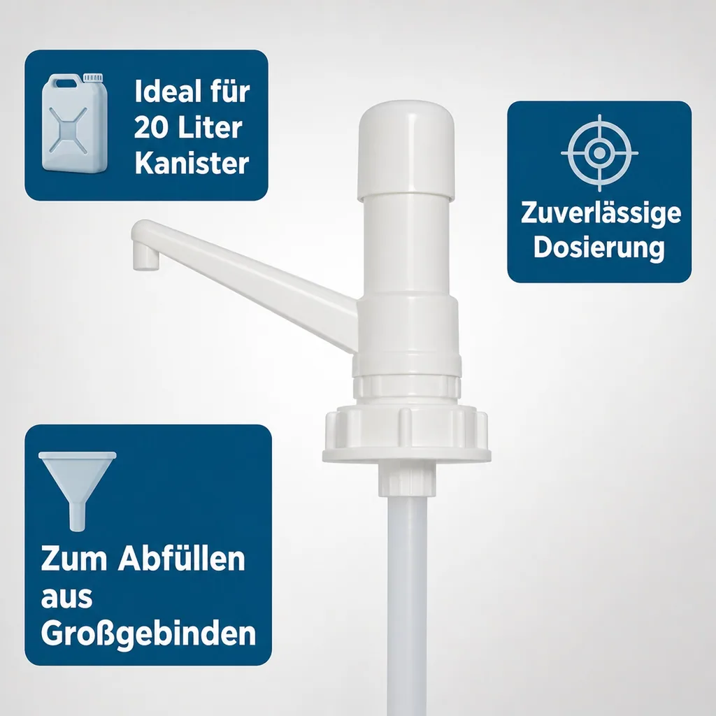 SONETT Abfüllpumpe für 20 Liter Hub 30 ml Dosierpumpe