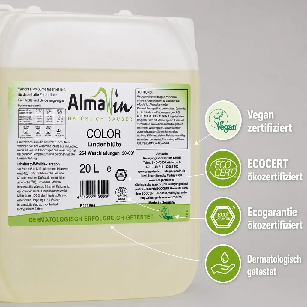 ALMAWIN Color Flüssigwaschmittel 20 Liter