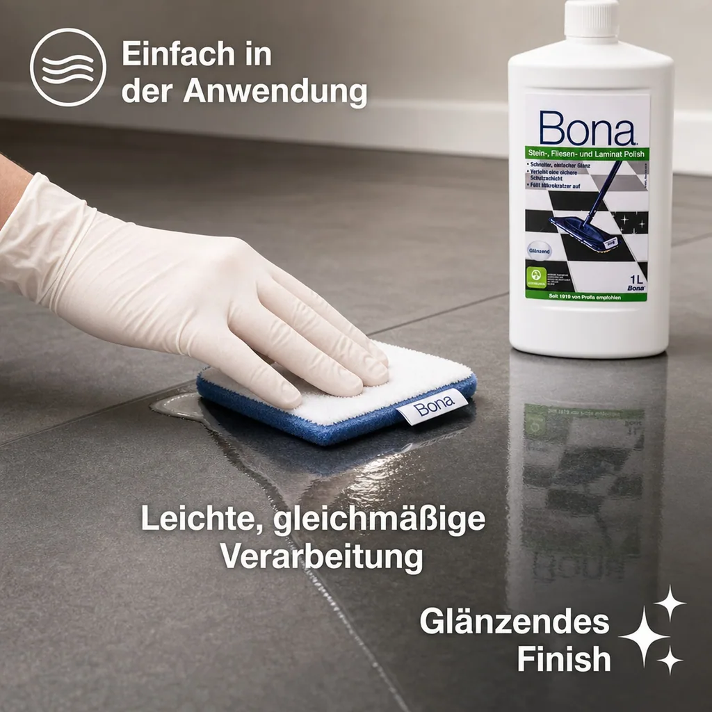 BONA Polish 1 Liter für Fliesen, Stein und Laminat glänzend gloss