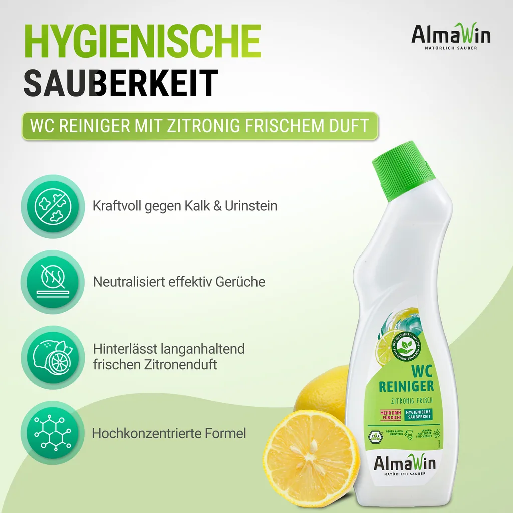 ALMAWIN WC Reiniger 750 ml zitronig frisch
