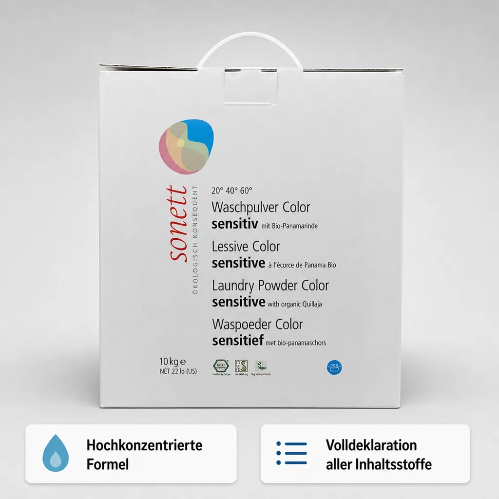 SONETT Waschmittel Pulver Color 10 kg sensitiv