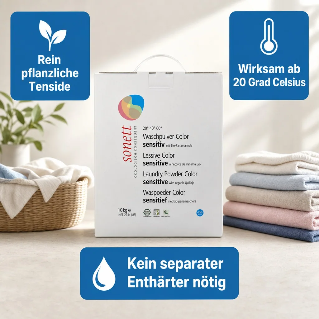 SONETT Waschmittel Pulver Color 10 kg sensitiv