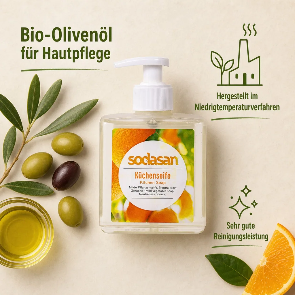 SODASAN Küchenseife 300 ml neutralisiert Gerüche