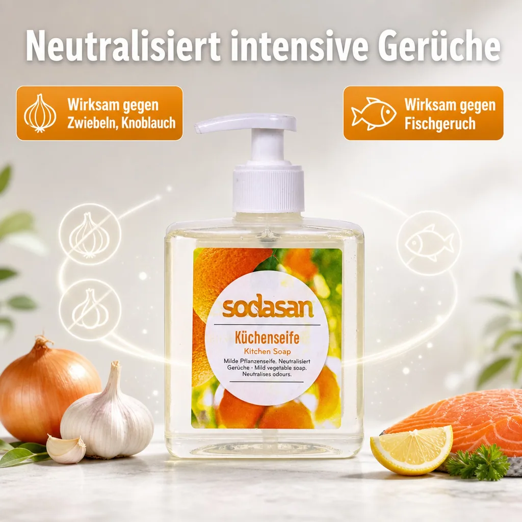 SODASAN Küchenseife 300 ml neutralisiert Gerüche