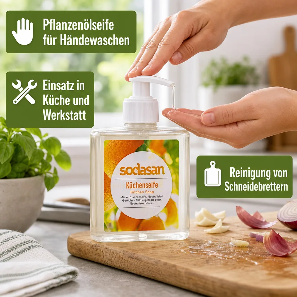 SODASAN Küchenseife 300 ml neutralisiert Gerüche