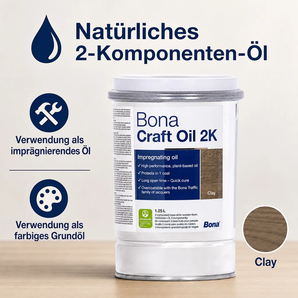 BONA Craft Oil 2K Clay 1,25 Liter braun