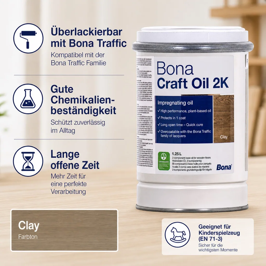 BONA Craft Oil 2K Clay 1,25 Liter braun