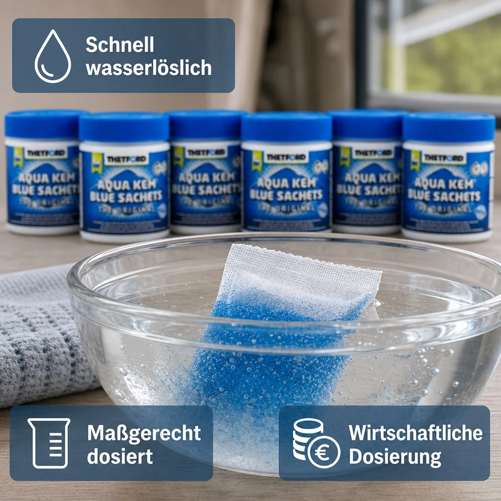 THETFORD Aqua Kem Blue Sachets Behälter á 15 Beutel = 6 Dosen