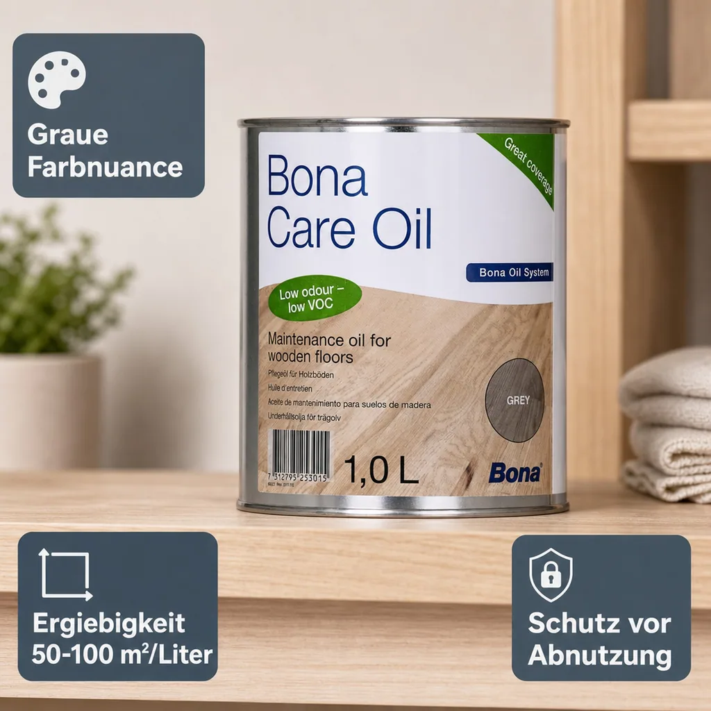 BONA Care Oil grey grau 1 Liter Pflegeöl für Holzböden