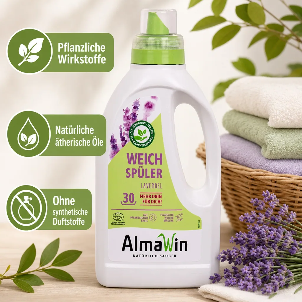 ALMAWIN Weichspüler 750 ml mit Lavendelduft