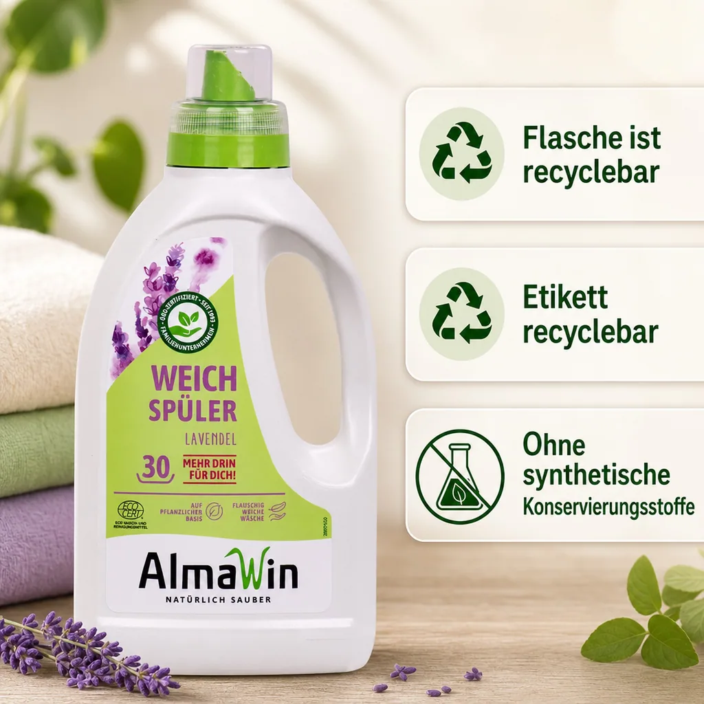 ALMAWIN Weichspüler 750 ml mit Lavendelduft