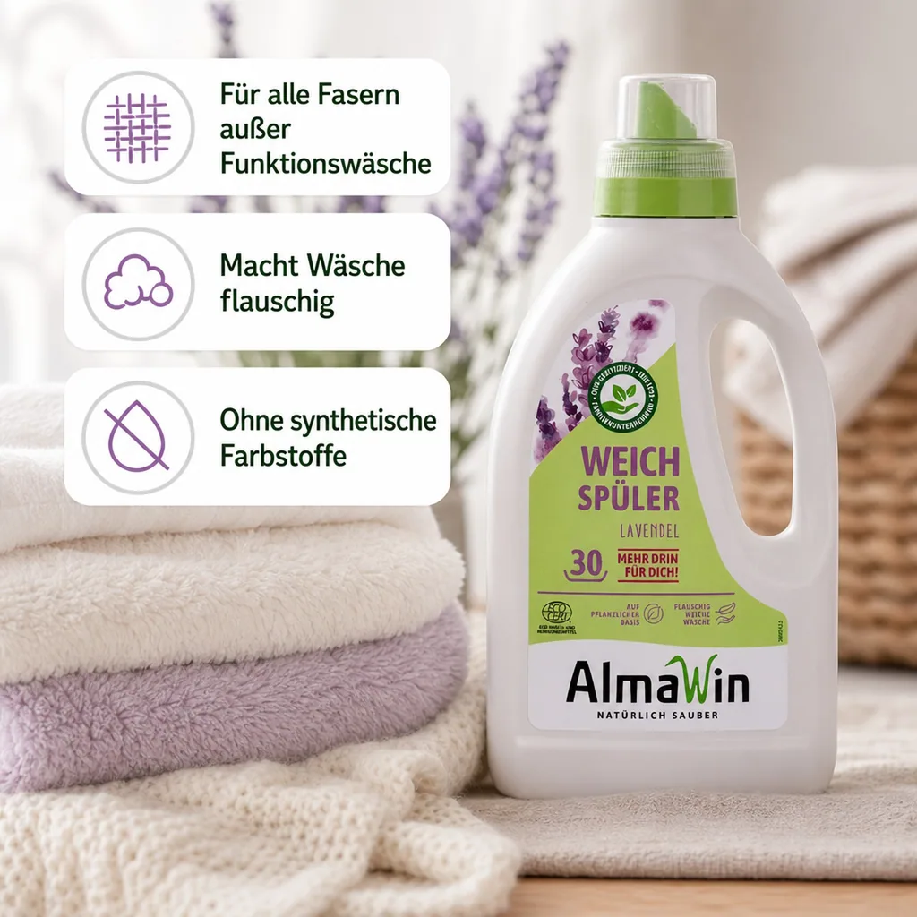 ALMAWIN Weichspüler 750 ml mit Lavendelduft