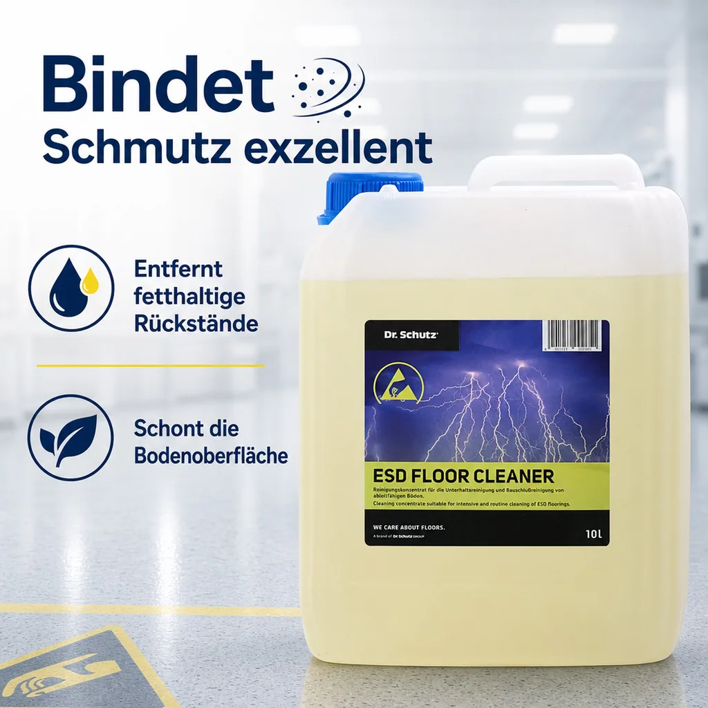 DR. SCHUTZ ESD Floor Cleaner 10 Liter zur Unterhaltsreinigung