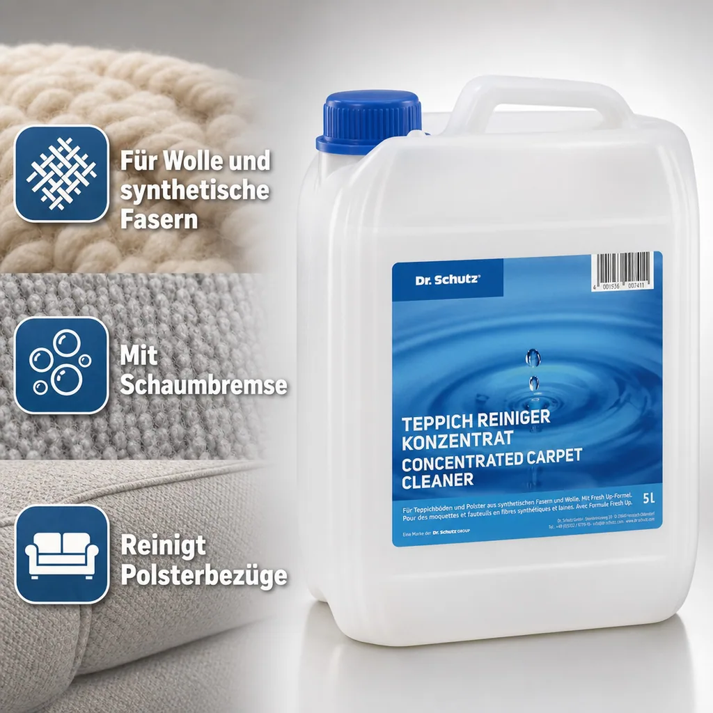 DR. SCHUTZ Teppichreiniger 5 Liter Konzentrat reicht für ca. 350 m²