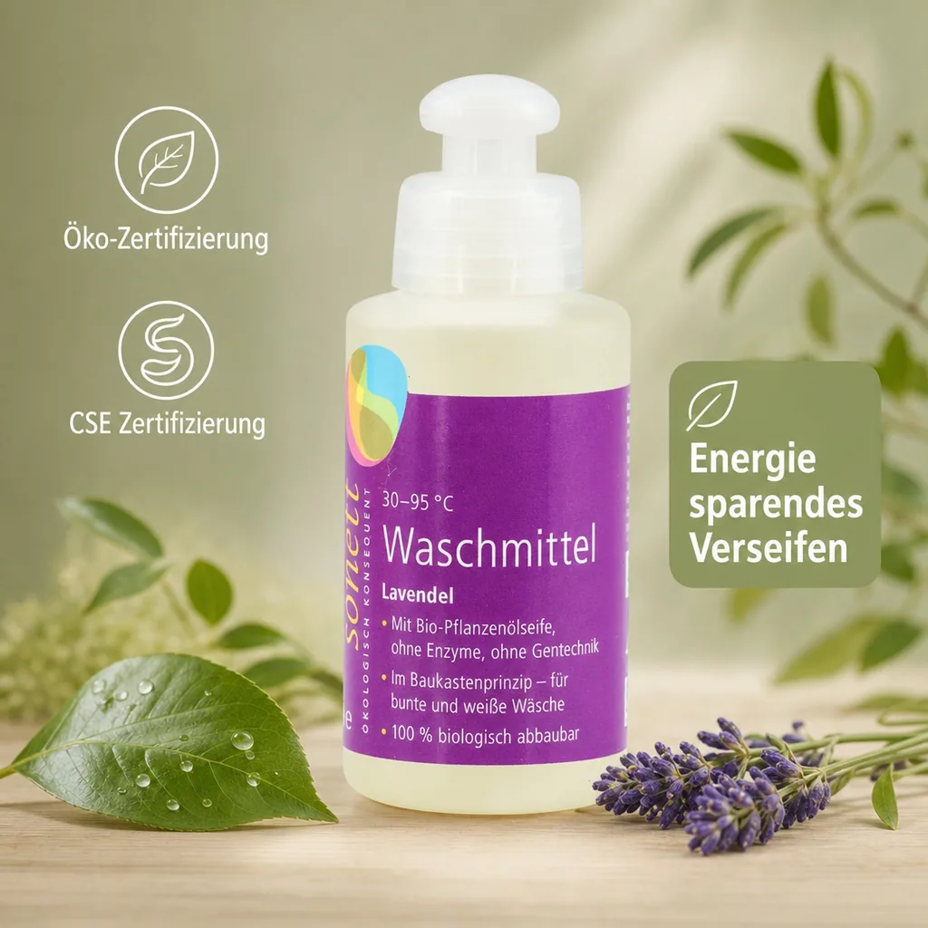 SONETT Waschmittel flüssig Lavendel 120 ml Probiergröße