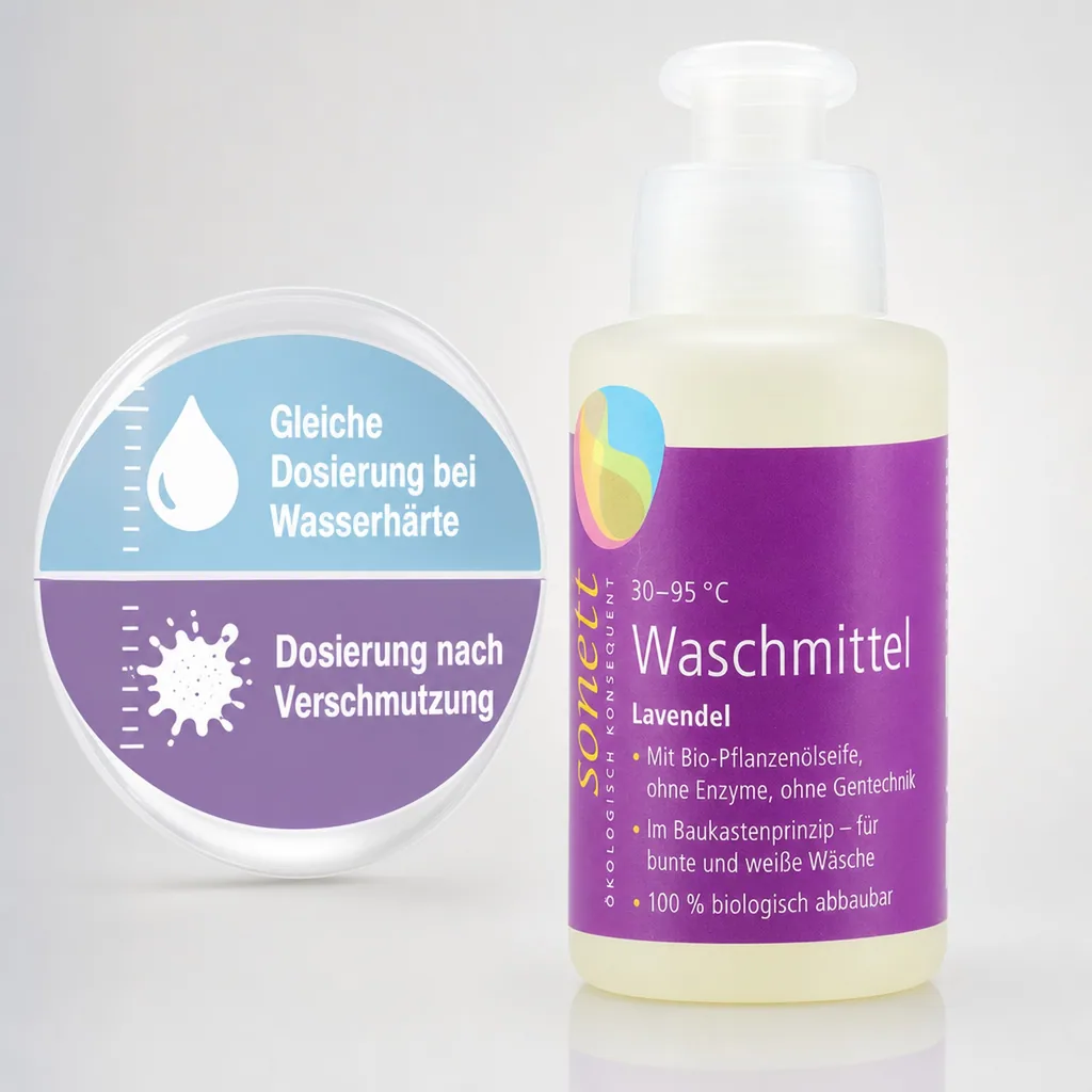 SONETT Waschmittel flüssig Lavendel 120 ml Probiergröße