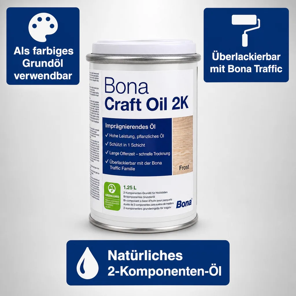 BONA Craft Oil 2K Frost 1,25 Liter weiß