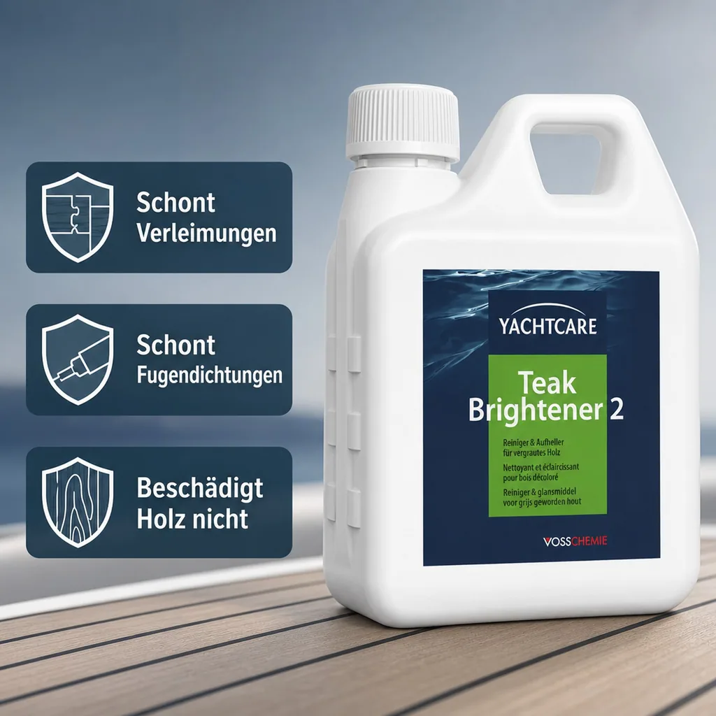 YACHTCARE Teak Brightener2 -1 Liter Reiniger & Aufheller