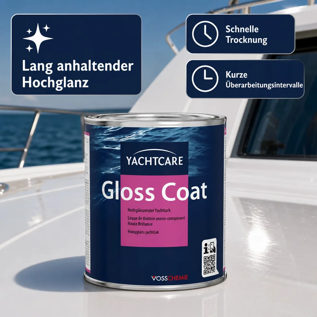 YACHTCARE Gloss Coat 750 ml weiß hochglänzender Yachtlack
