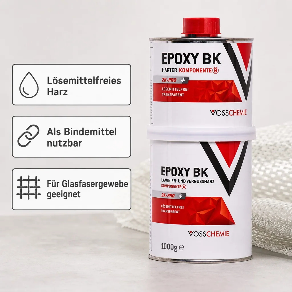 VOSSCHEMIE Epoxy BK 2K-Pro+ 1000 g transparent lösemittelfrei