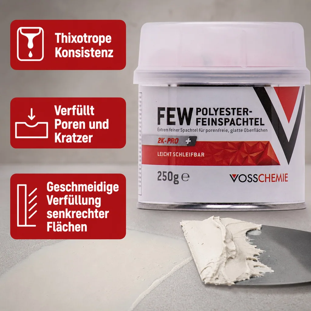 VOSSCHEMIE Few Feinspachtel 2-K Polyesterspachtelmasse 250 g