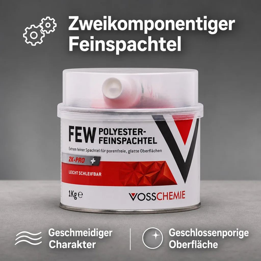 VOSSCHEMIE Few Feinspachtel 2-K Polyesterspachtelmasse 1 kg