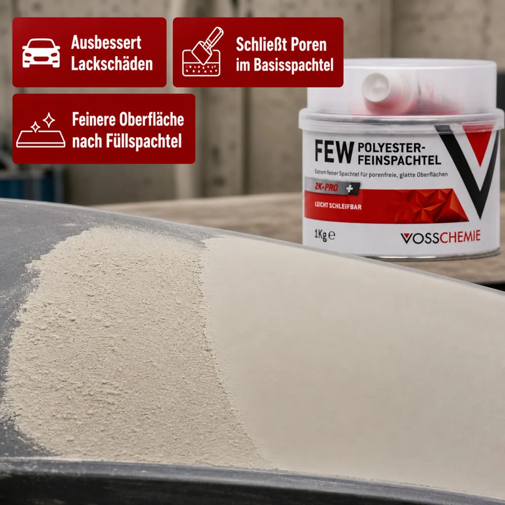 VOSSCHEMIE Few Feinspachtel 2-K Polyesterspachtelmasse 1 kg