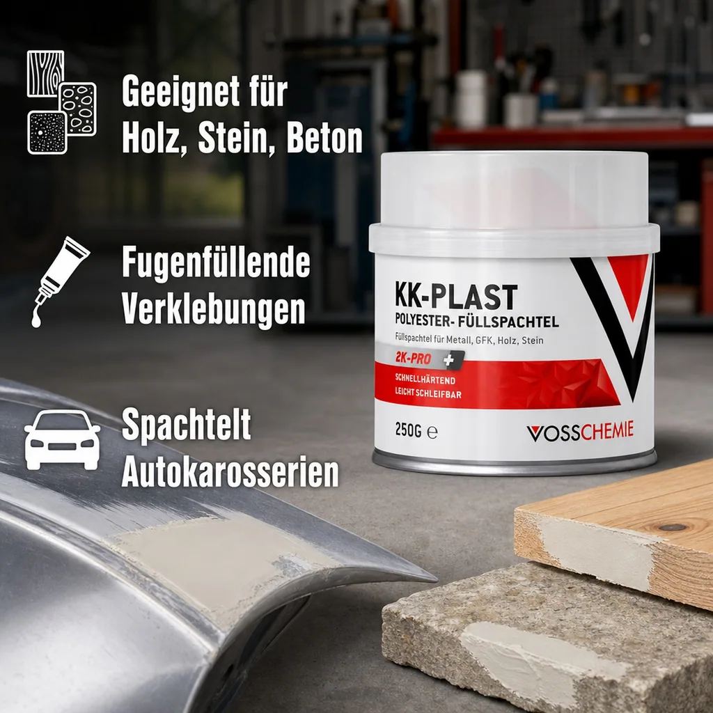 VOSSCHEMIE KK-Plast 2-K Polyesterspachtelmasse 250 g