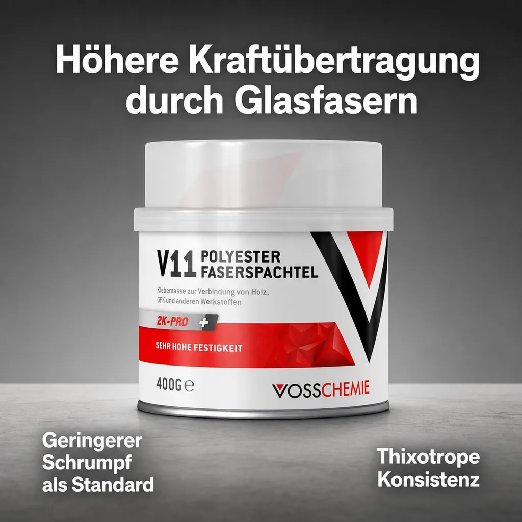 VOSSCHEMIE V11 Polyester Faserspachtel 2K Pro 400 g