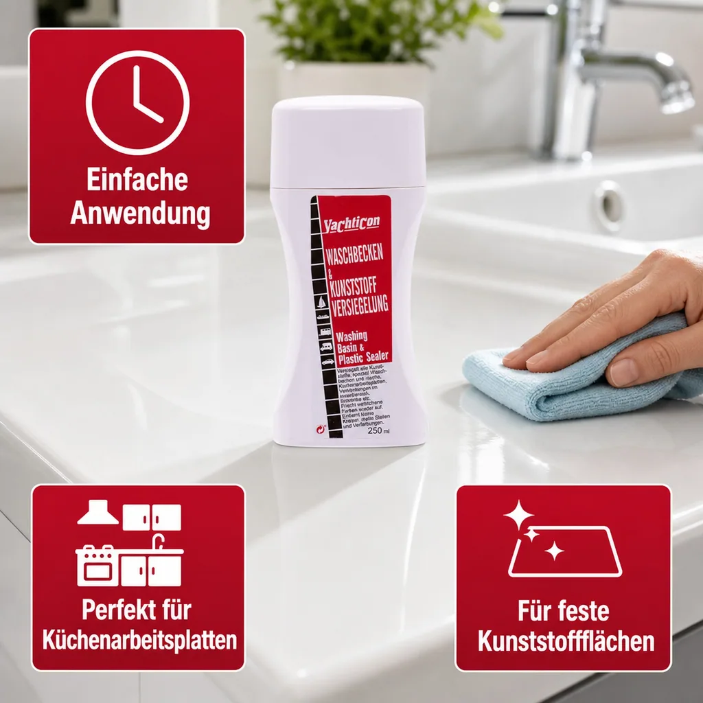 YACHTICON Waschbecken & Kunststoff Versiegelung 250 ml