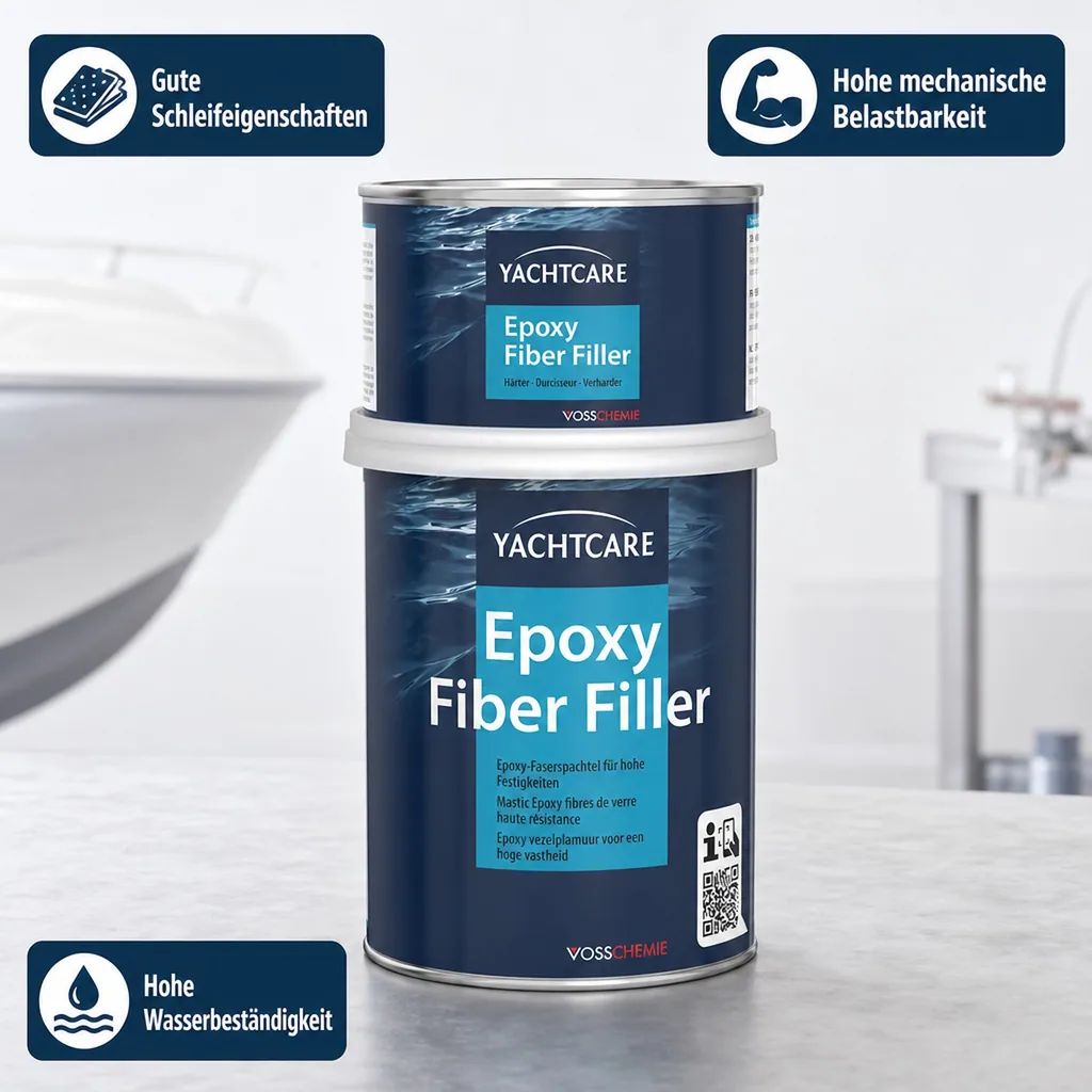 YACHTCARE Epoxy Fiber Filler 2 kg faserverstärkter Expoxyspachtel