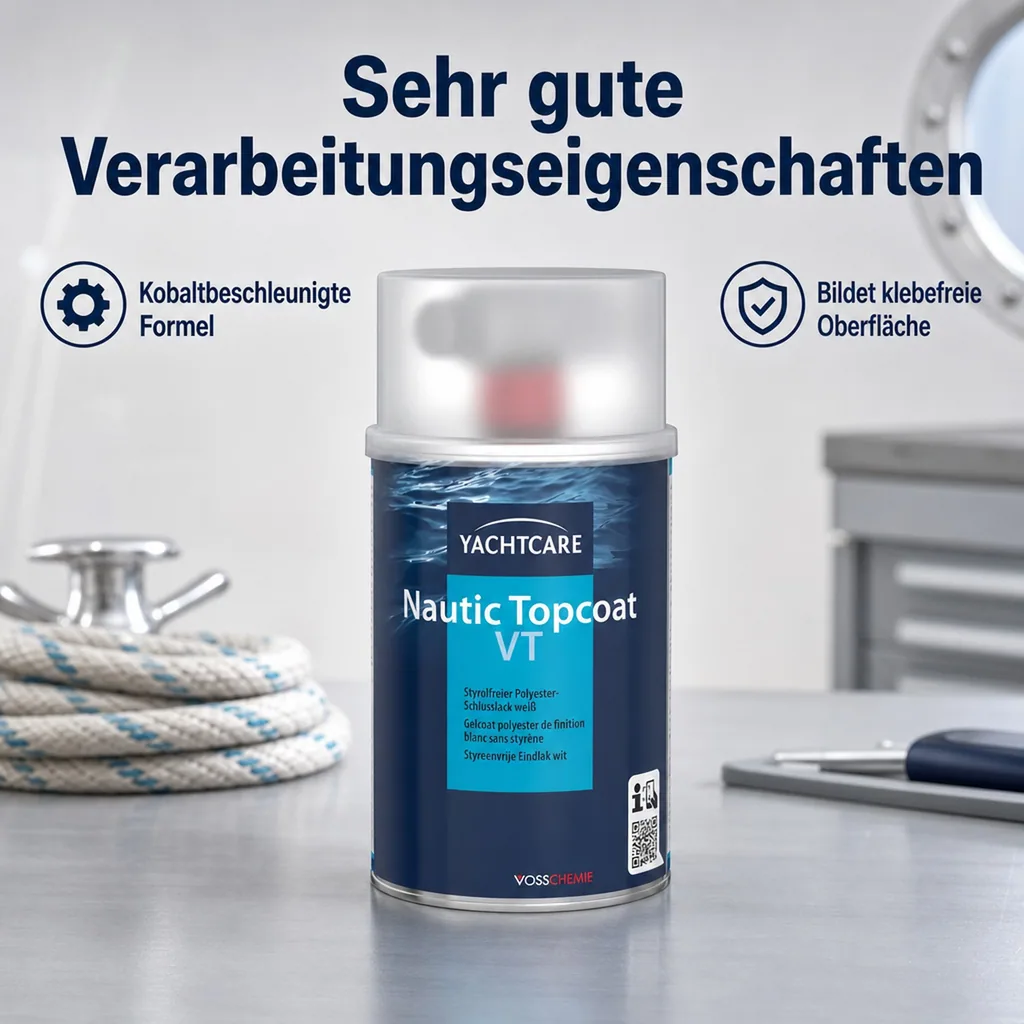 YACHTCARE Nautic Topcoat VT inkl. Härter 500 g - Schlusslack weiß
