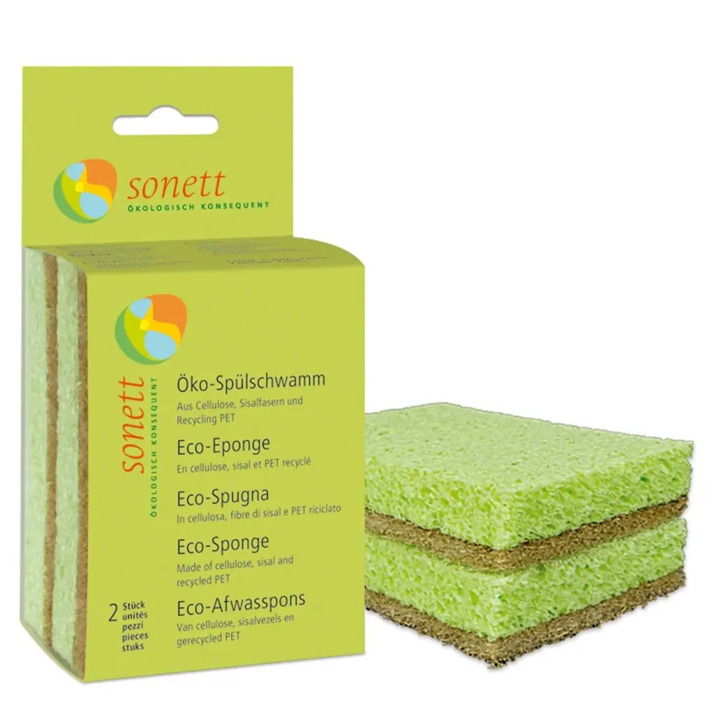 SONETT Spülschwamm, 2 x 2er Pack ökologisch